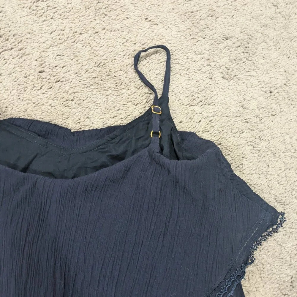 Trina Turk Women's Dress Size 4 Dark Navy Blue Tiered‎ Tank Dress - Picture 4 of 8